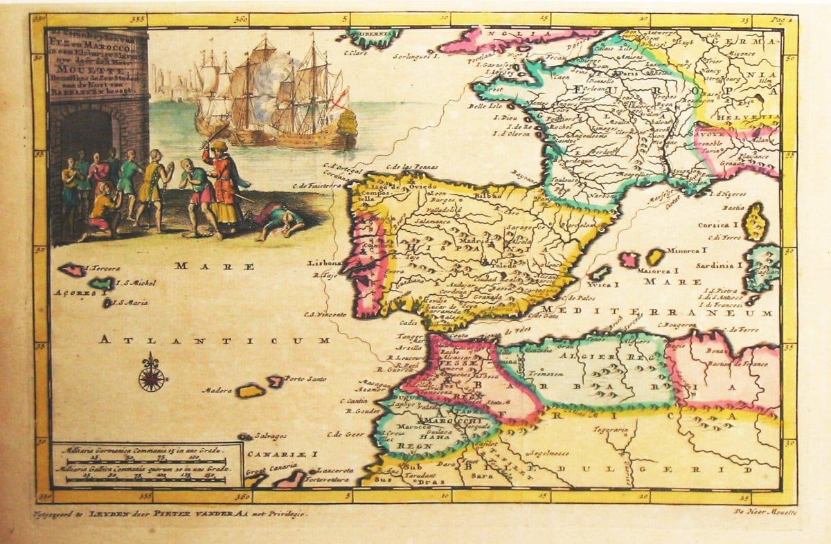 mapa de España del viejo mundo