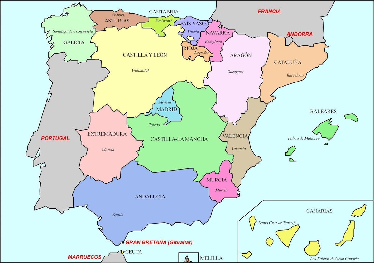mapa de la España medieval