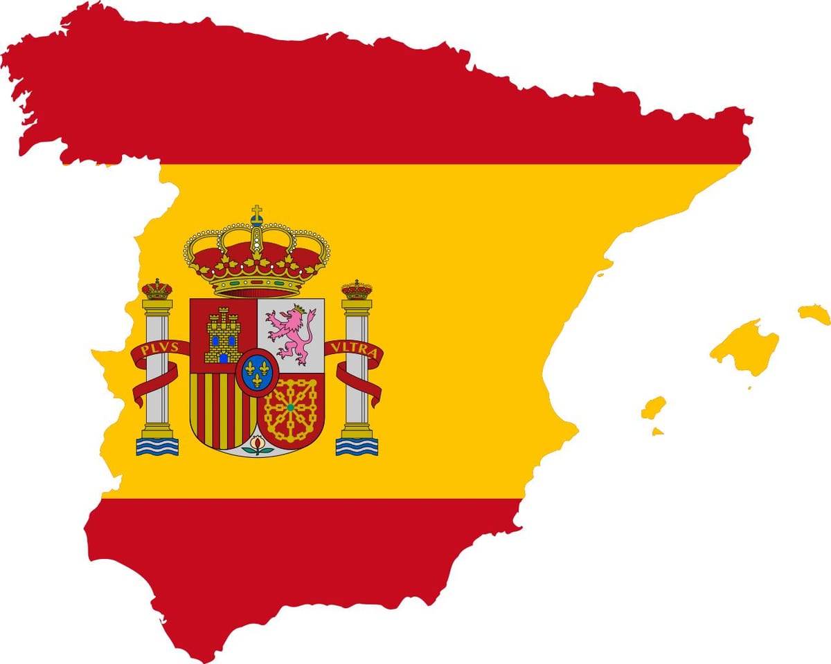 mapa de la bandera de España