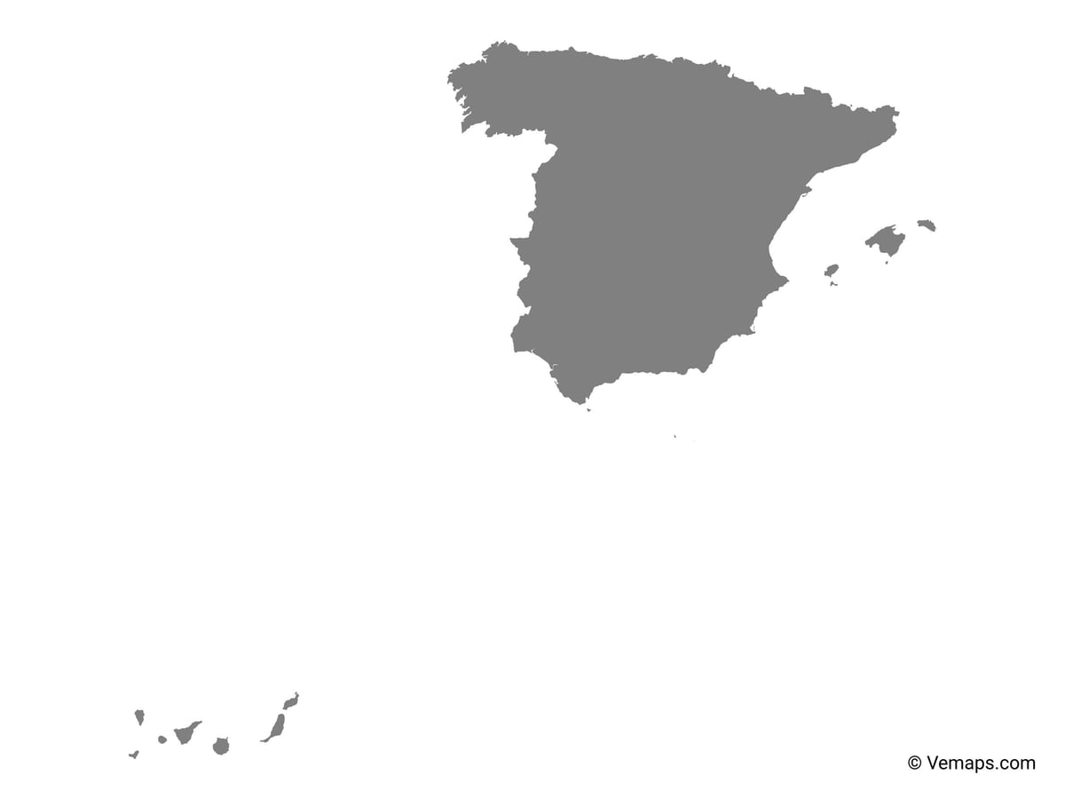 España mapa del vector