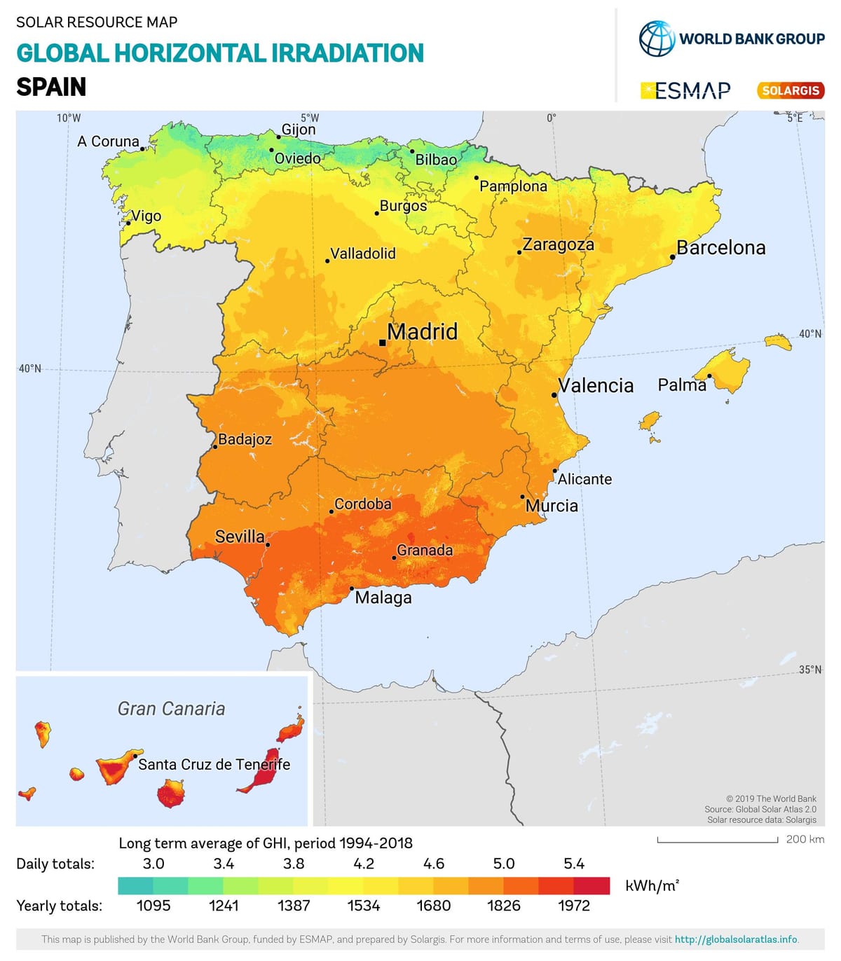 mapa de España de sol