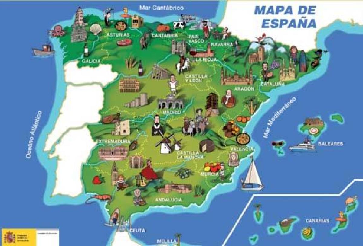 mapa de España monumentos