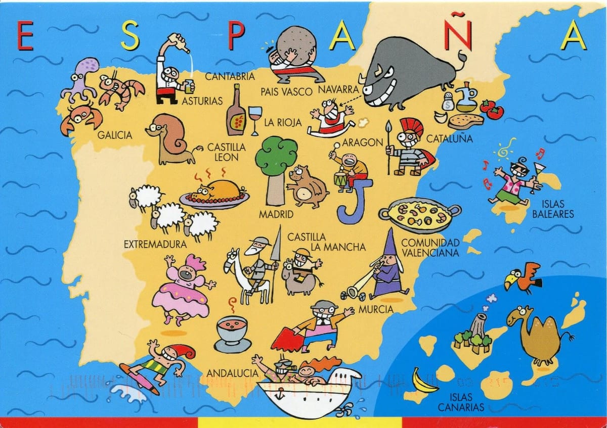 España mapa para niños