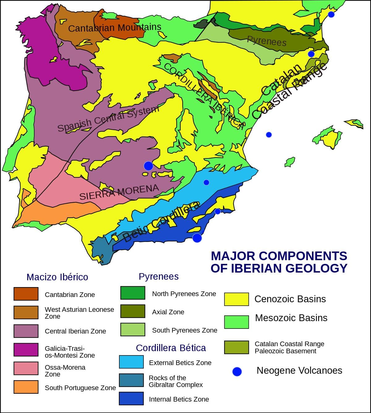 mapa geológico de España