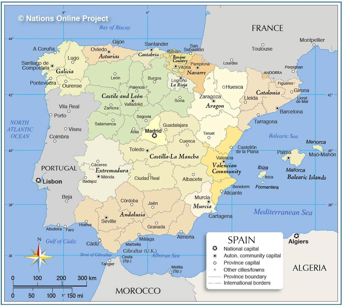 mapa político de España
