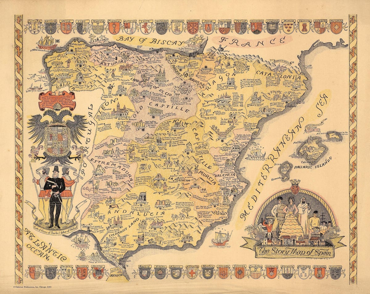vintage mapa de España