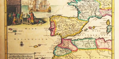 Mapa de España del viejo mundo
