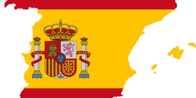 Mapa de la bandera de España