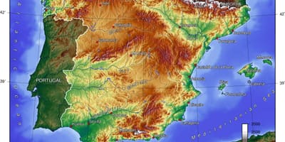 Mapa de España geografía