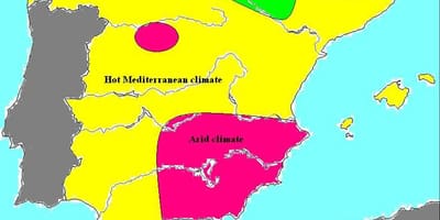 Mapa de España climático