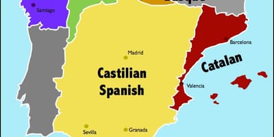 Mapa de España idioma