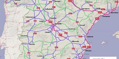 Mapa de España de carretera