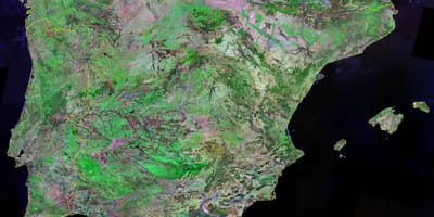 Mapa de España por satélite