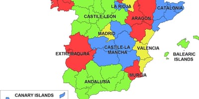 Mapa de España y regiones