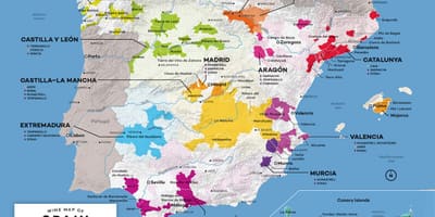 Vinos de España mapa