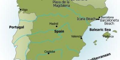 Mapa de playas de España