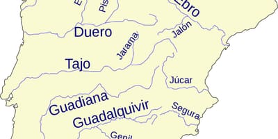 España mapa del río