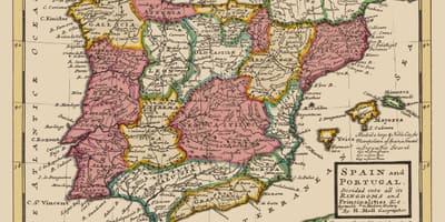 Antiguo mapa de España