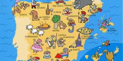 España mapa para niños