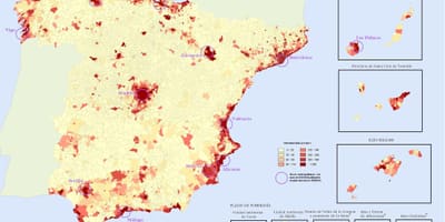 España mapa de densidad de población