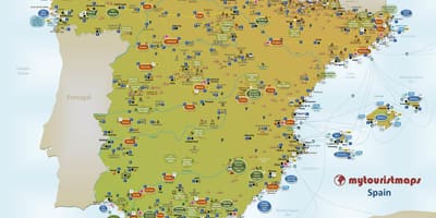 Mapa de España de turista
