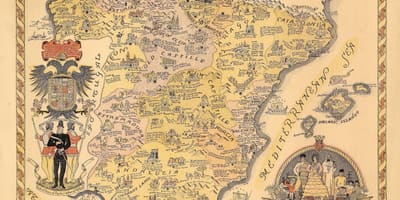 Vintage mapa de España